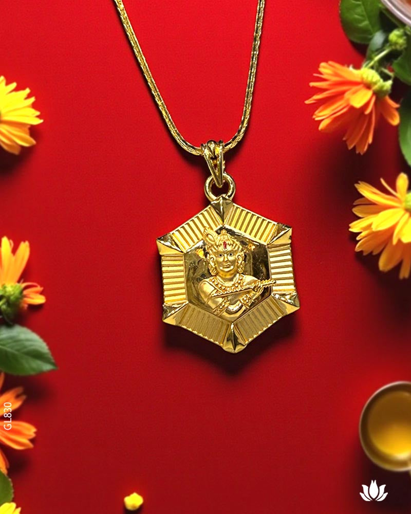 22K Yellow Gold Krishna Ji Locket