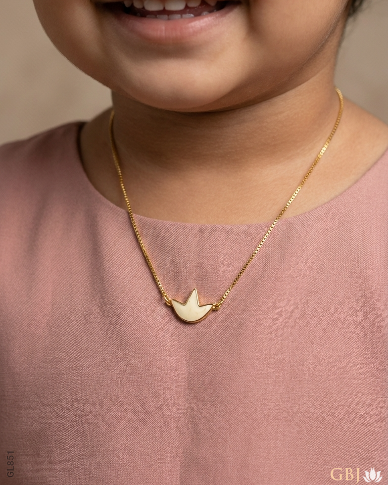 18K Yellow Gold Tulip Baby Locket