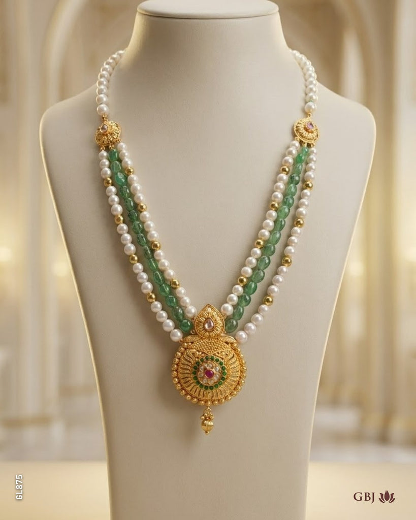 22K Yellow Gold Traditional Luxury Beads Necklace
