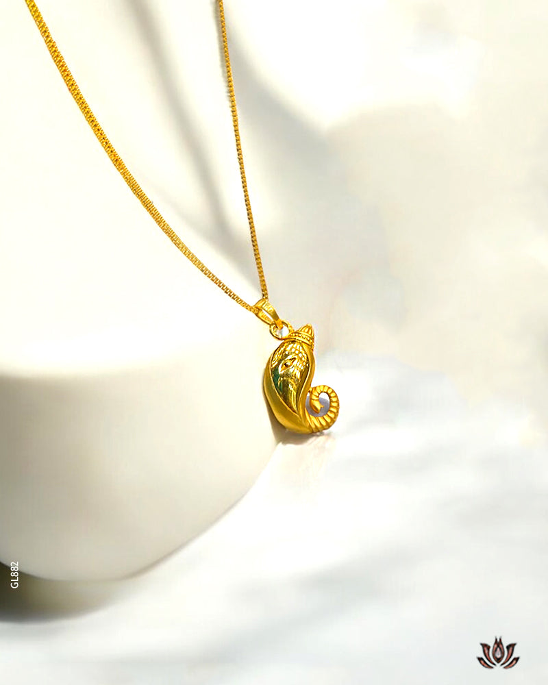 22K Real Gold Siddhi Shankha  Locket