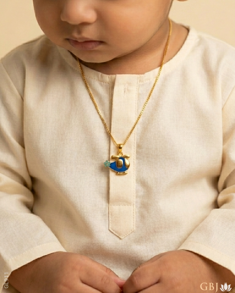 22K Yellow Gold Helicopter Baby Locket