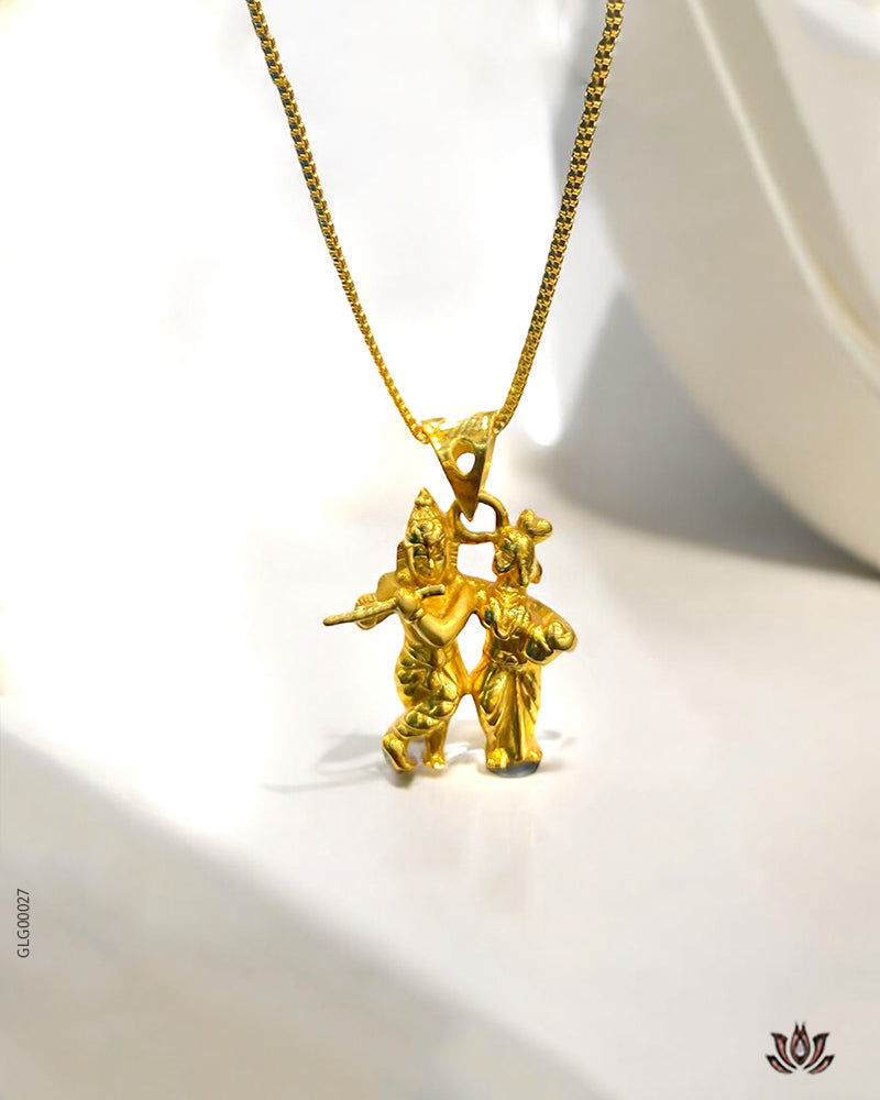 22K Real Gold Radha Krishnan Locket