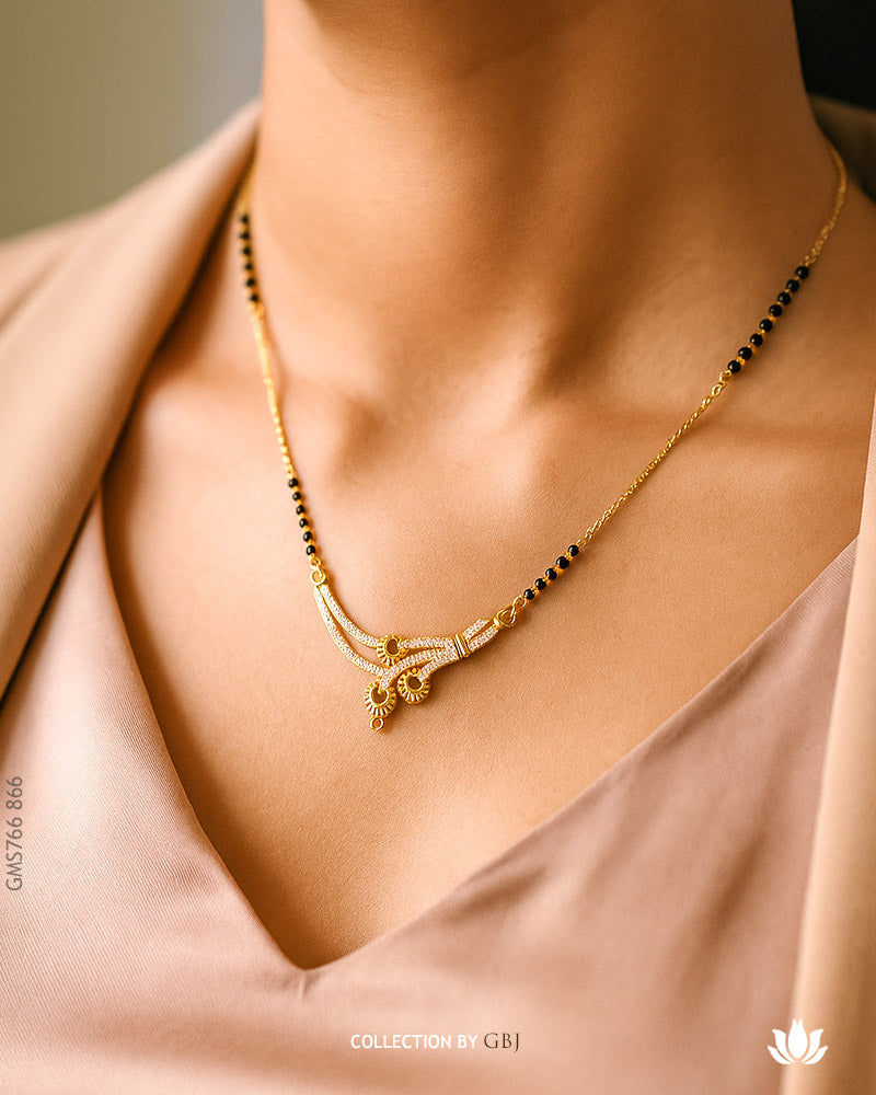 18K Yellow Gold Elegant Mangalsutra - Main Image