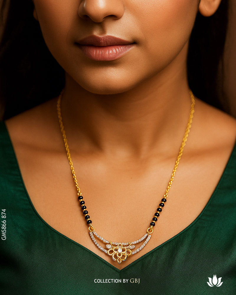 18K Yellow Gold Sparkling Mangalsutra