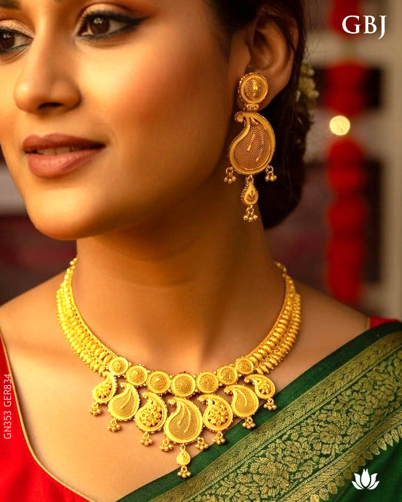 22K Yellow Gold Traditional Handmade Necklace