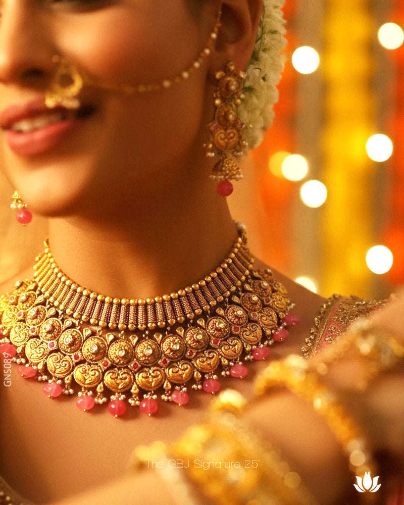 22K Real Antique Gold Necklace