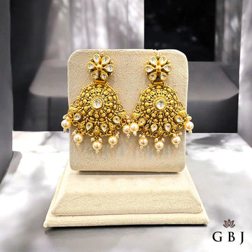 22K Real Antique Gold Rani Har Necklace