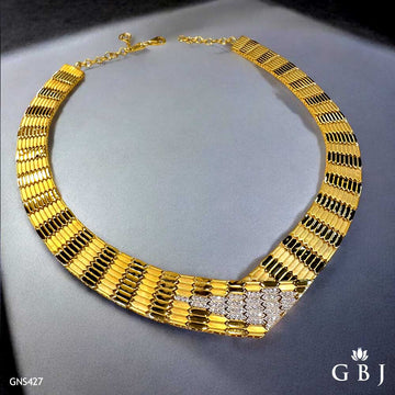 18K Real Yellow Gold luxurious Necklace Set