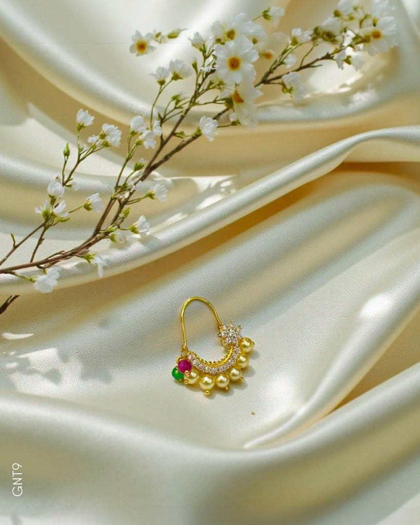 18K Yellow Gold Moti Chandrika Nath