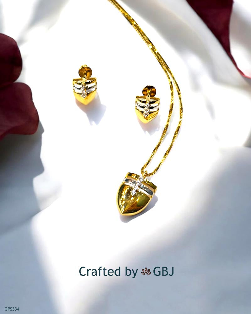 18K Real Gold Treasure Locket Chain Set