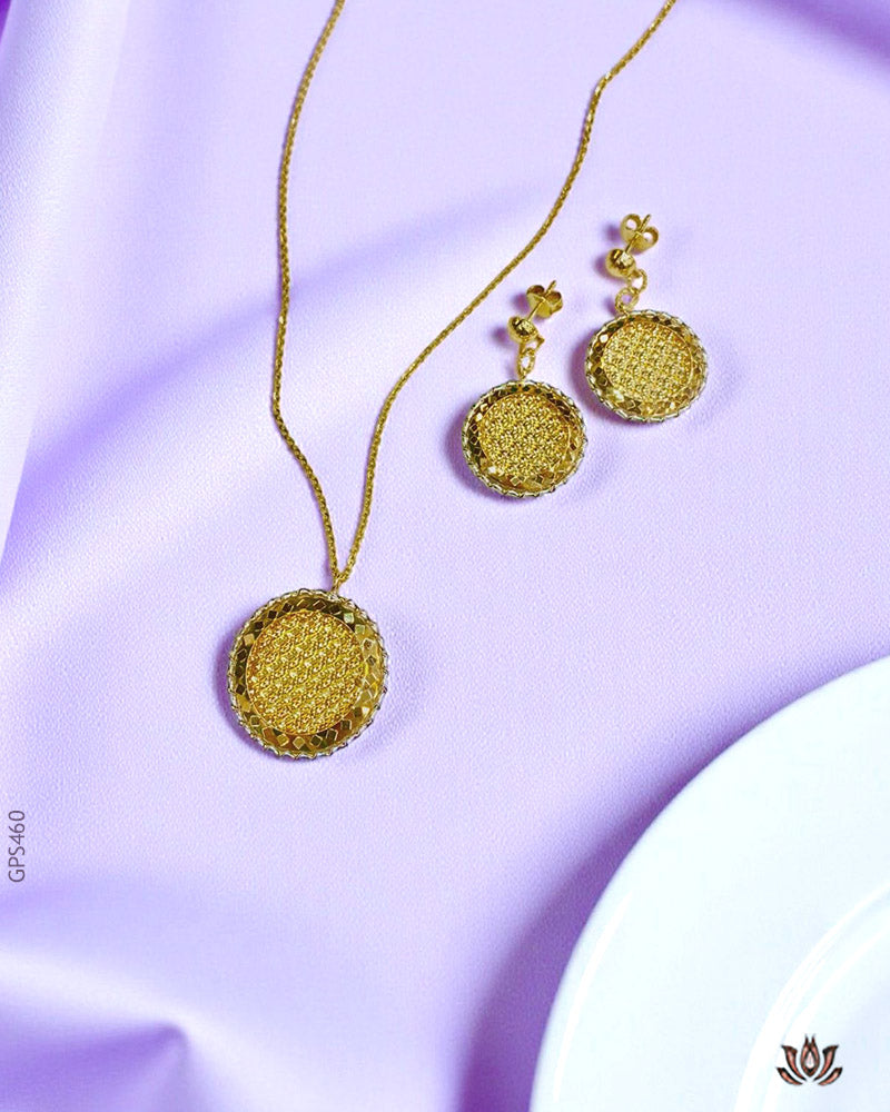 18K Rose Gold Elegant Pendant Set