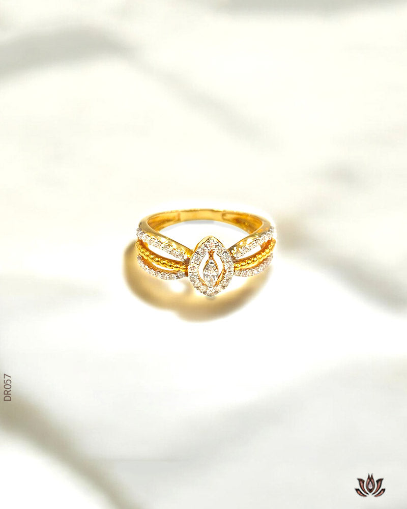 18K Real Diamond Multi-Layered Band Ring VVS / E-F