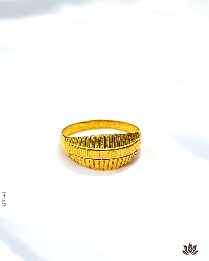 22K Real Yellow Gold Band Crafted Ring