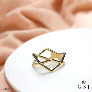 18K Real Rose Gold Italian Ring