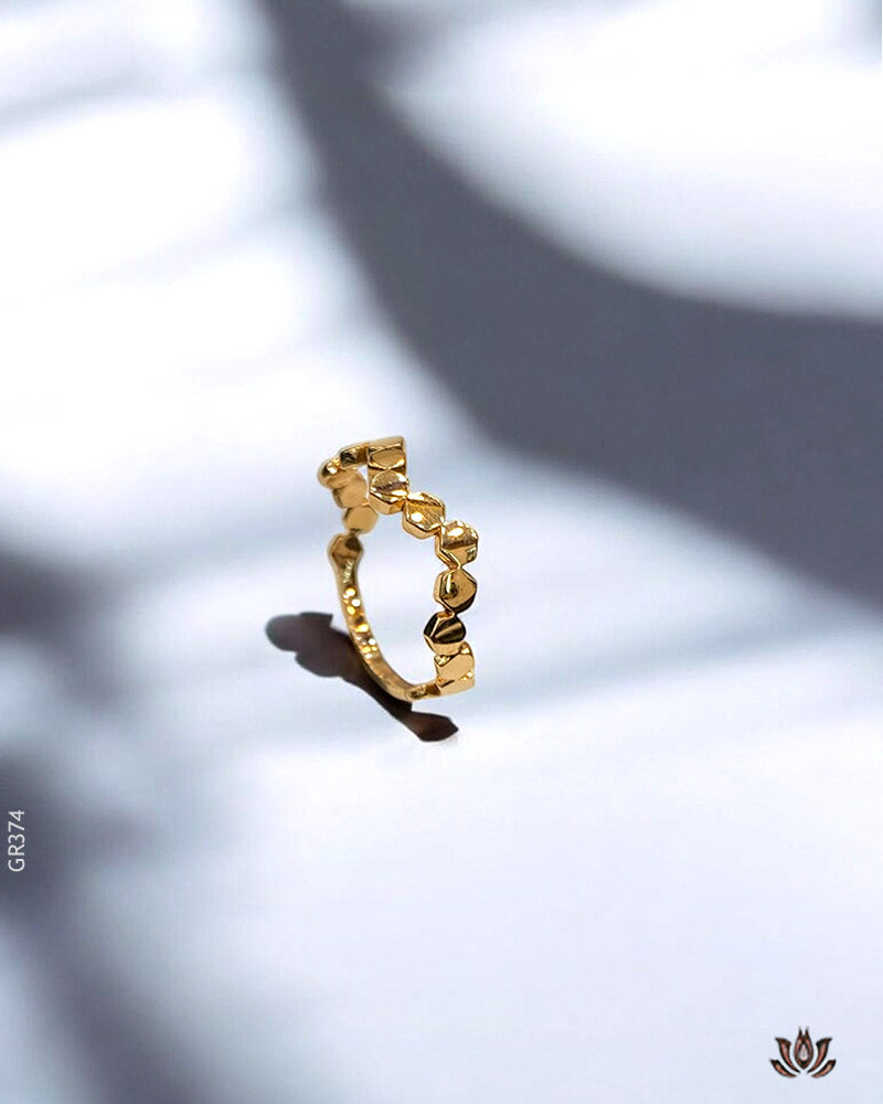 18K Real Rose Gold Italian Unique Ring