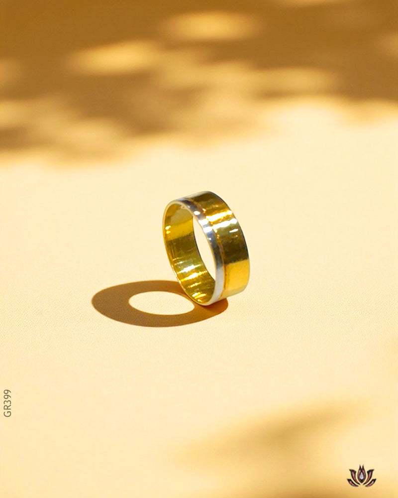 22K Yellow Gold  Two-Tone Gold  Band Ring