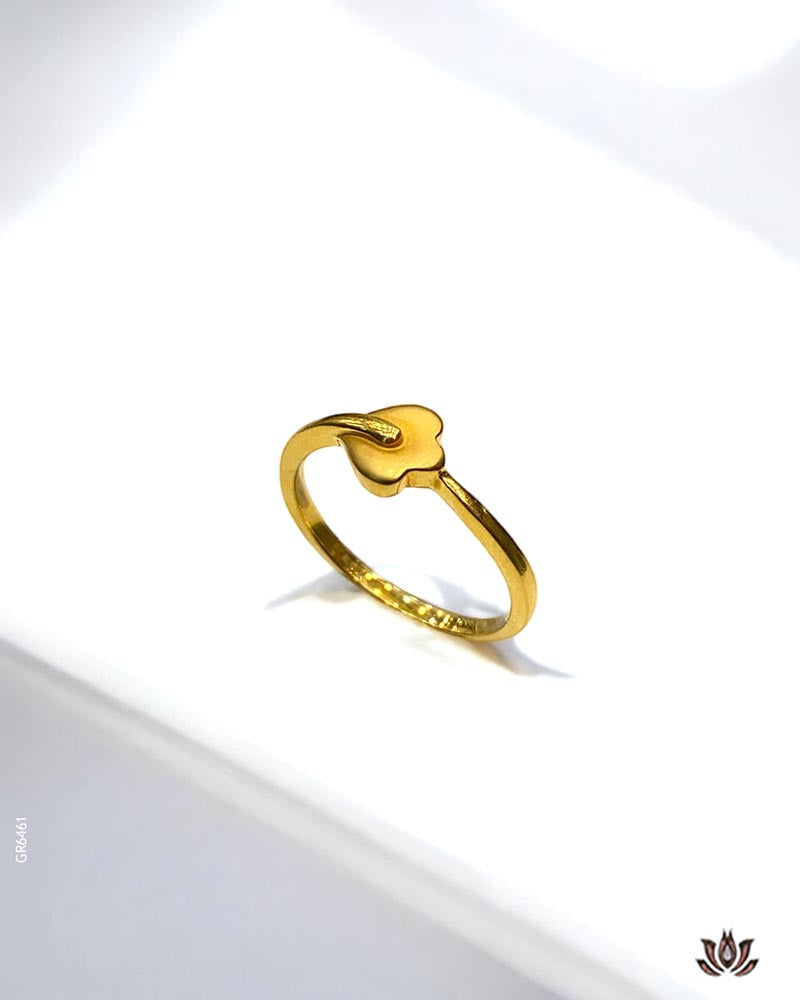 22K Real Yellow Gold Minimalist Ring