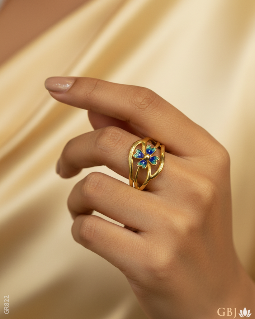 22K Yellow Gold Multi-Wire Cage Ring