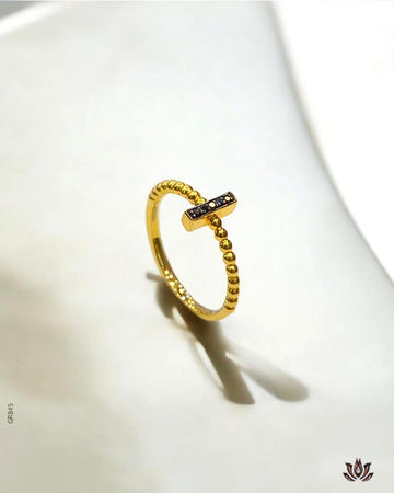 18K Real Yellow Gold Luxury Ring