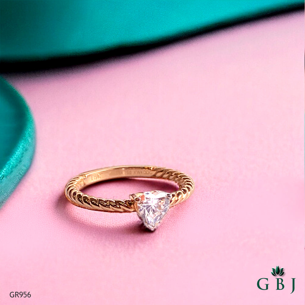 18K Real Gold Swarovski Ring