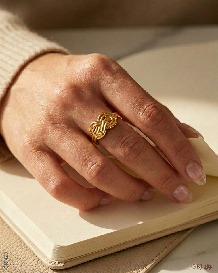 22K Yellow Gold Infinity Ring