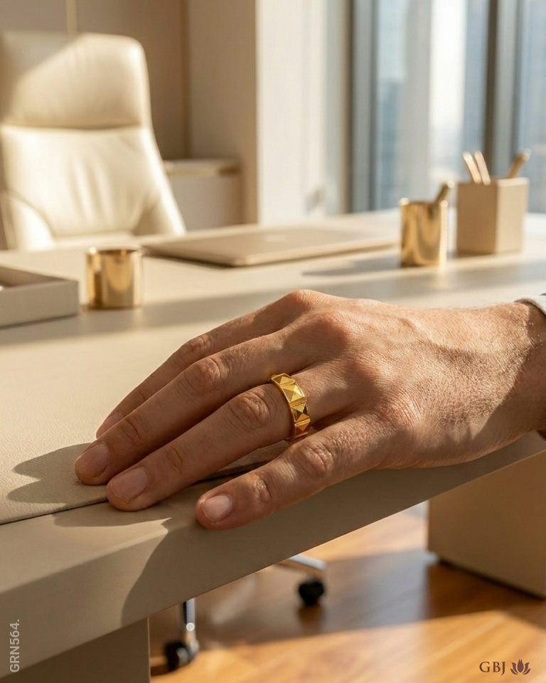22K Yellow Gold Luxury Band Ring