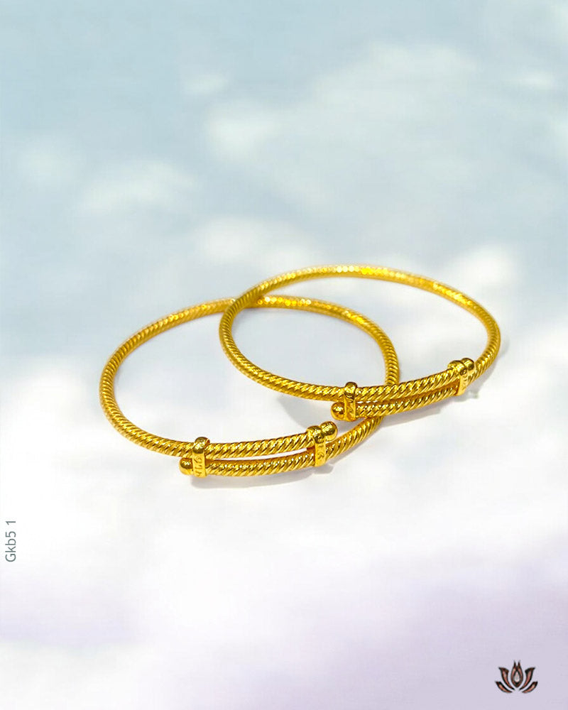 22K Yellow Gold Crafted  Baby Kada