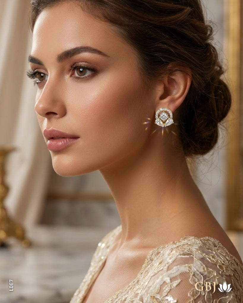 14K Lab-Grown Diamond Pear Cluster Tops E-F / VS