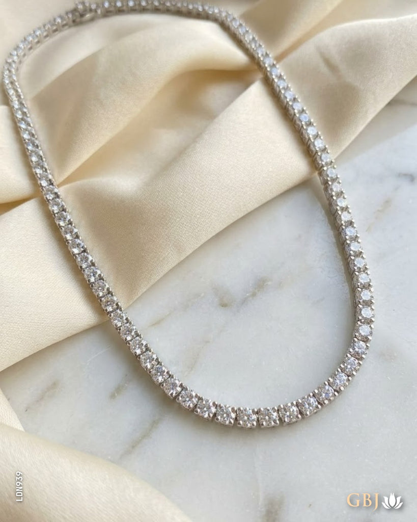 14K Lab Grown Diamond Tennis Classic Single-Line Necklace