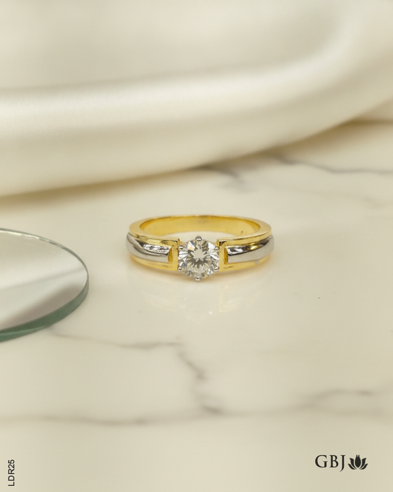 14K Lab-Grown Diamond Modern Solitaire Men's Ring