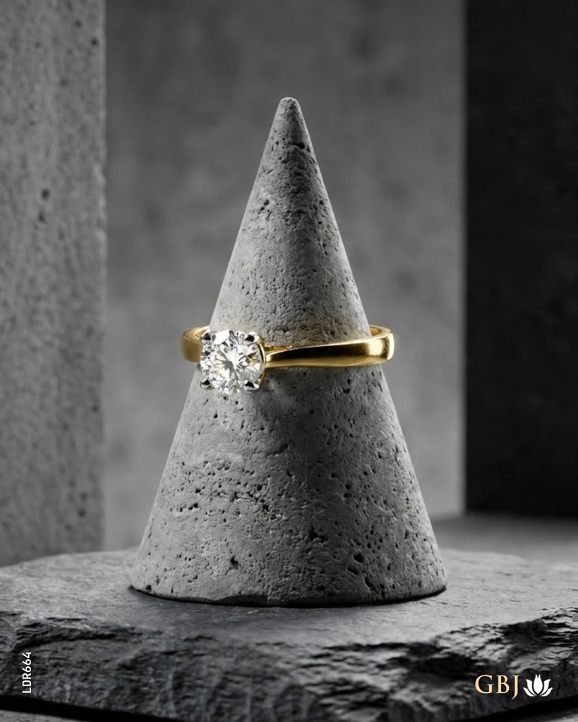 14K Lab-Grown Diamond Classic Solitaire Women's Ring E-F / VS