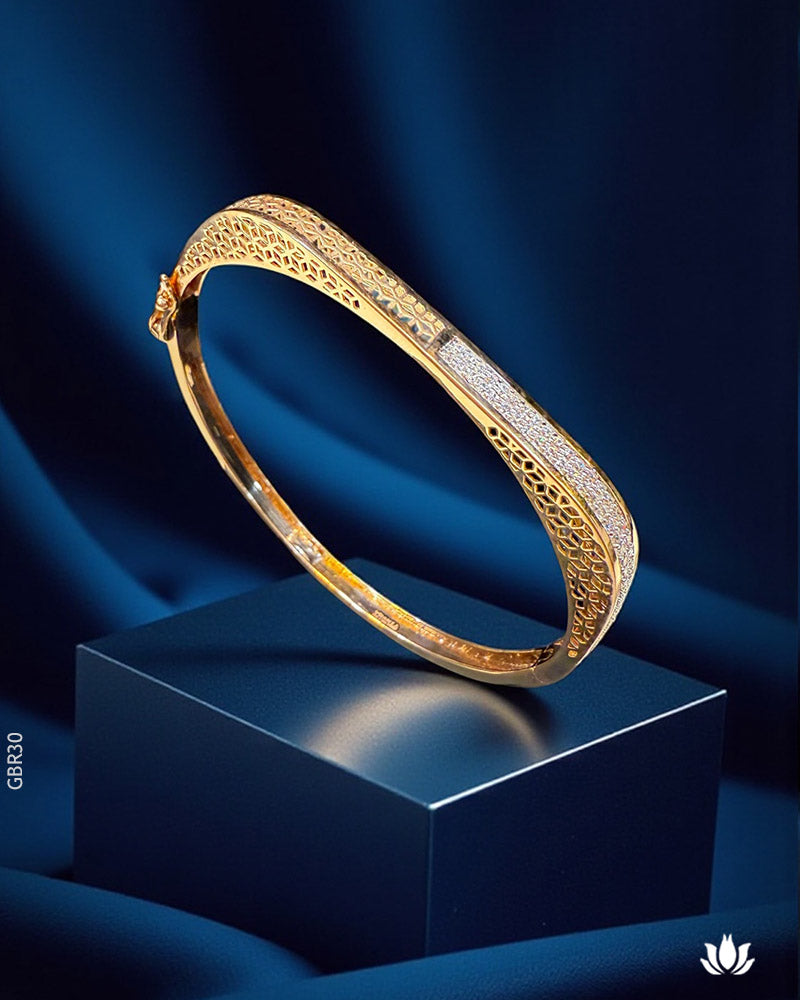 18K Rose Gold Luxury  Kada Bracelet