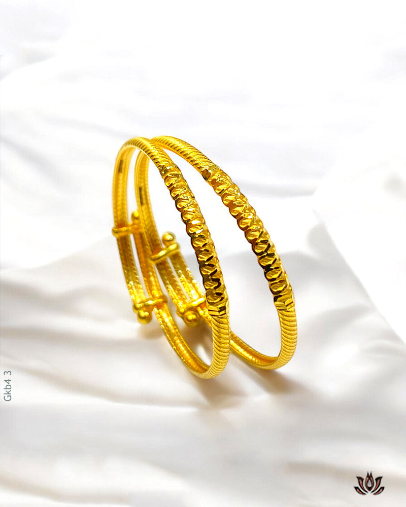 22K Yellow Gold Multi-Layered design Baby Kada – GEHNABOX