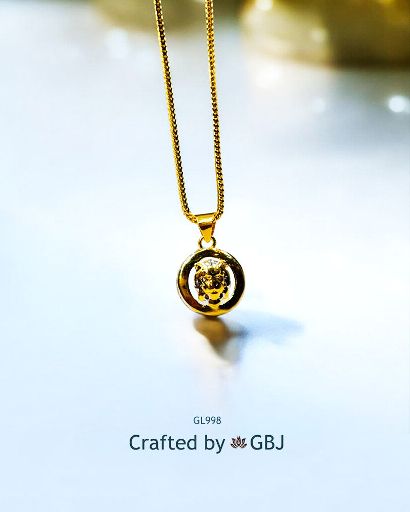 18K Real Gold Lion Locket